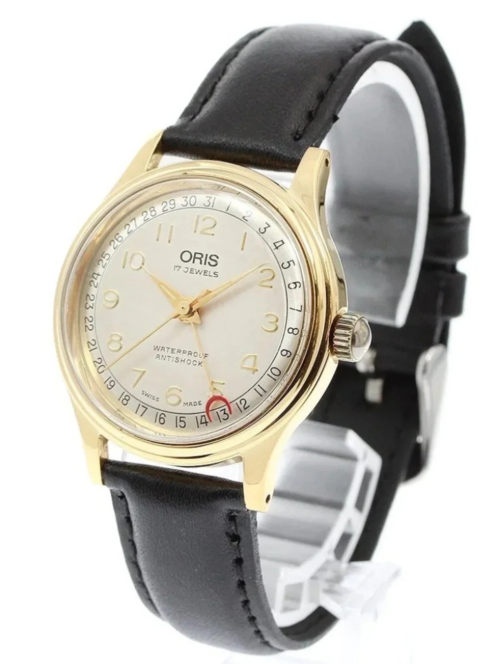 ORIS Pointer date 7285B vintage beige Dial Hand Winding Boy's Watch_965739